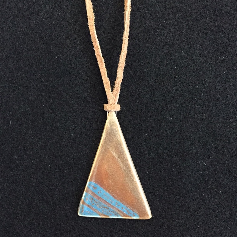 Handmade ceramic pendant necklace